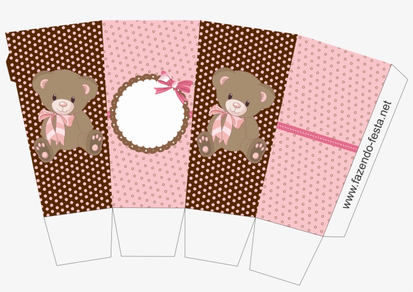 Kit Festa Marrom E Rosa Caixa De Pipoca - Popcorn-box, transparent png #4196417