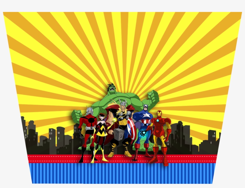 Balde De Pipoca Os Vingadores - Rotulo De Balde De Pipoca Dos Vingadores, transparent png #4196829