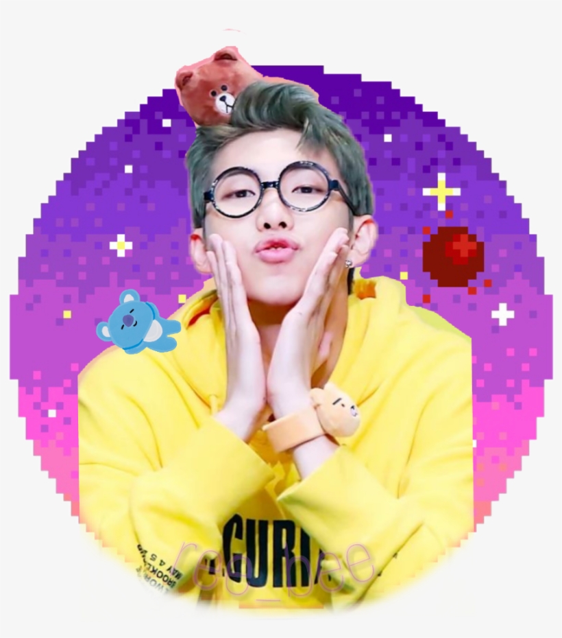 A Cute Icon Of A Cute Icon Namjoon Rmbts - Rm Bts Glasses, transparent png #4197139
