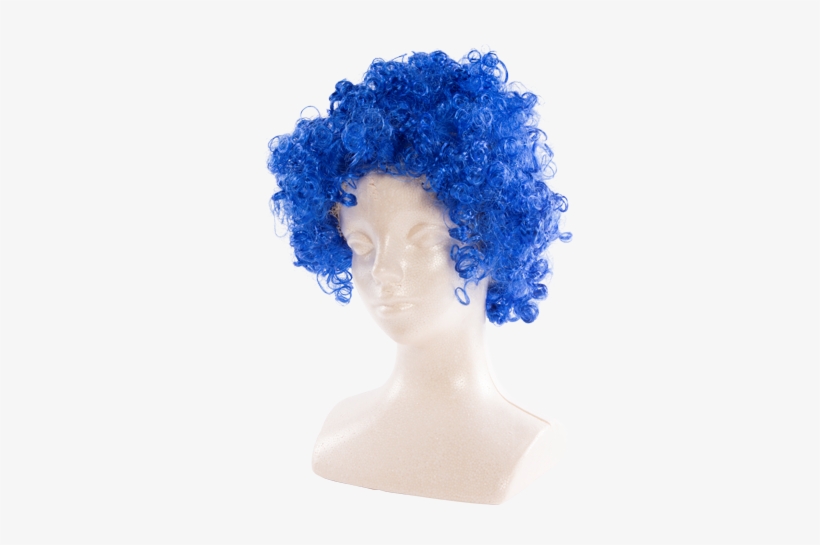 Blue Curly Party Wig - Blue, transparent png #4197611