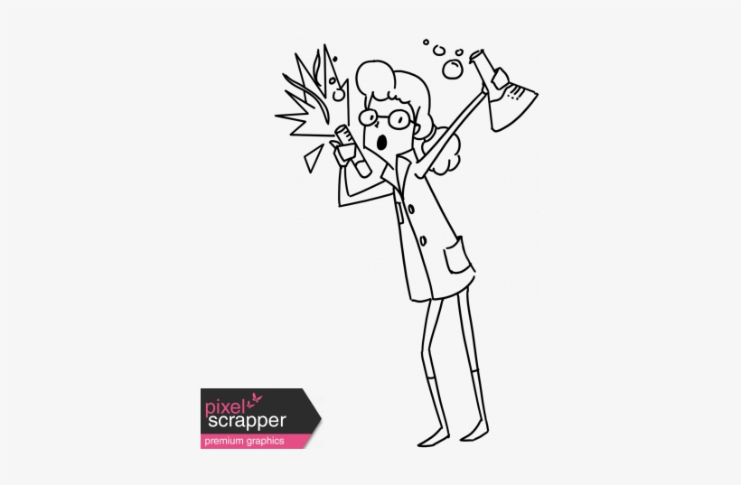 People Kit 002 Scientist Outline - Navyarrow, transparent png #4197957