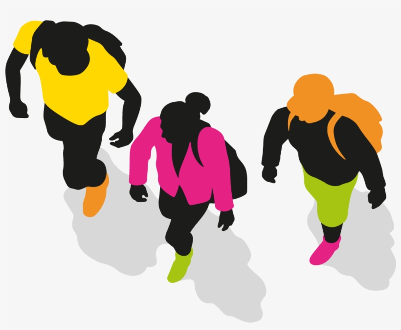 Children Walking To School - People Top View Png, transparent png #420403