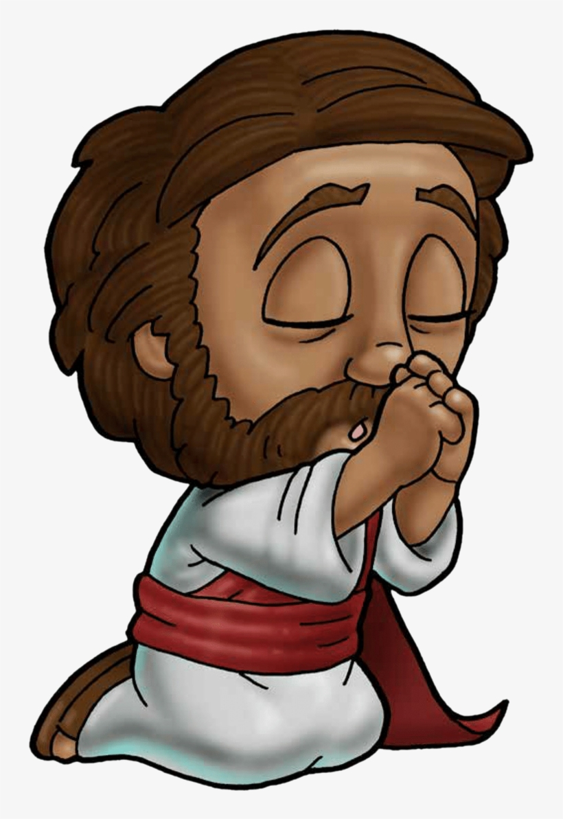 Png Free Library - Jesus Cartoon Picture Praying, transparent png #420815