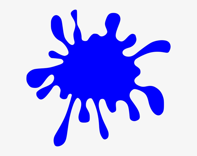 Blue Paint Splatter Clipart, transparent png #420953