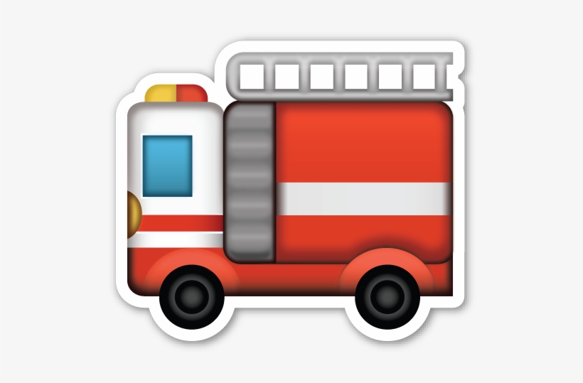 **this Sticker Is The Large 2 Inch Version That Sells - Fire Engine Emoji, transparent png #421065