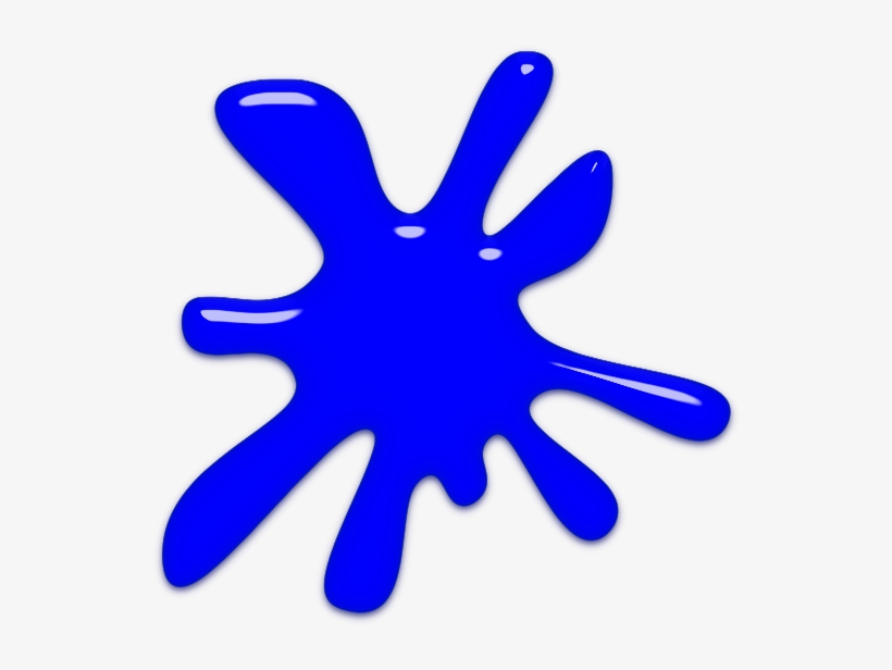 Blur Clipart Splat - Blue Paint Splash Clipart, transparent png #421173