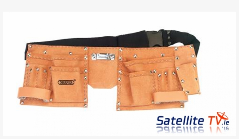 Draper Leather Professional Tool Belt - Draper Diy Series Double Tool Pouch 09241, transparent png #421535