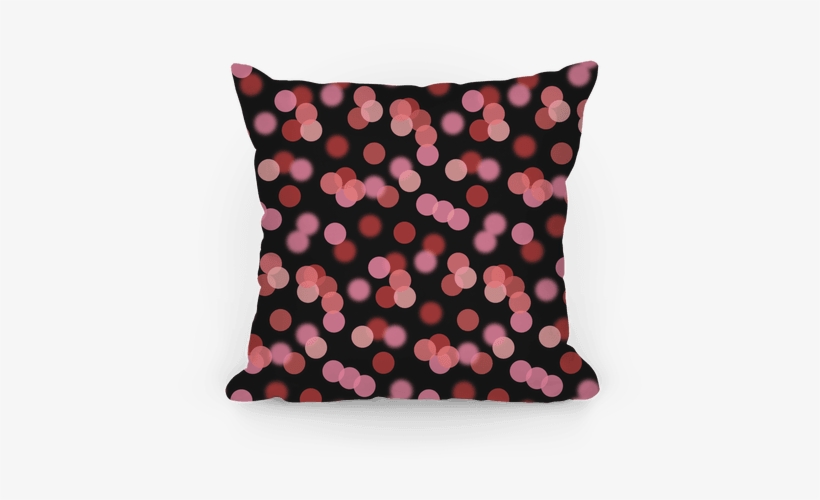 Red Glitter Bokeh Pattern Pillow - Pillow, transparent png #421551