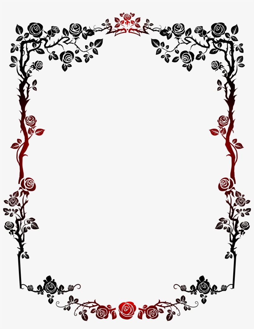 Rose Decorative Frame Png Clip Art Image, transparent png #421678