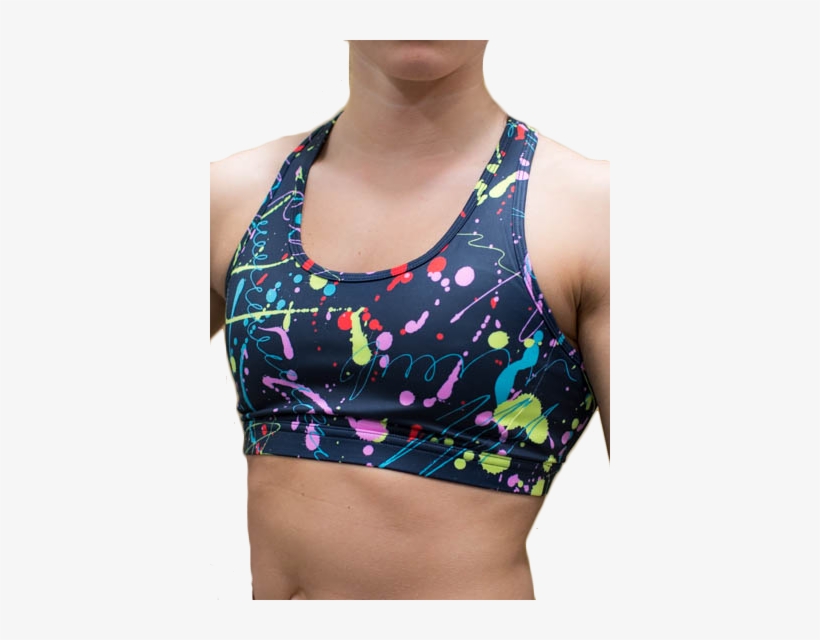 Paint Splatter Sports Bra - Sports, transparent png #421944