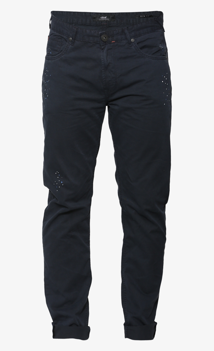 Abof Men Navy Blue Splatter Print Slim Fit Overdyed - Yeezy Season 3 Track Pants, transparent png #421963