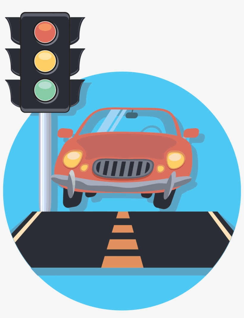 Traffic Light Png Clipart - Car At Traffic Light, transparent png #422041