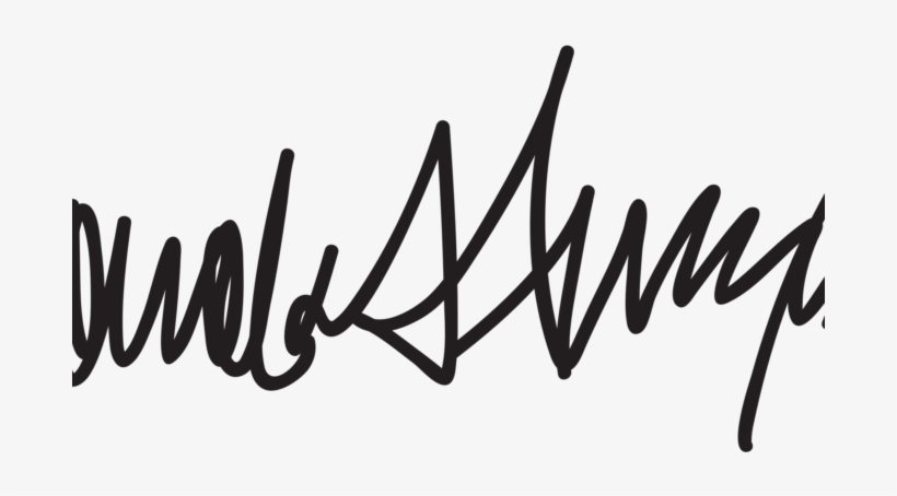 Trump Signs New Ninety Day Travel Ban - President Donald Trump Signature, transparent png #422470