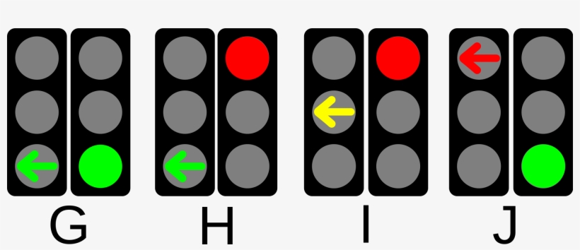 Open - Traffic Lights With Arrows, transparent png #422939