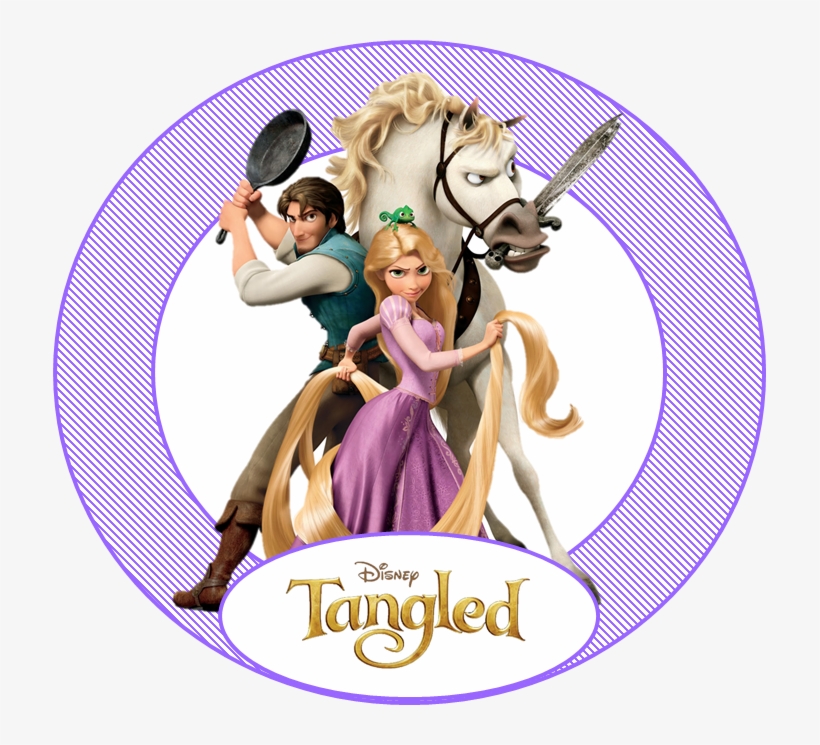 Tangled Party Toppers Or Free Printable Candy Bar Labels - Tangled Rapunzel Princess Image Photo Cake Topper Sheet, transparent png #423009