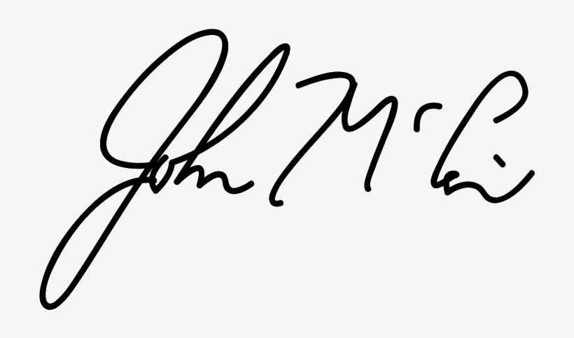 John Mccain Signature, transparent png #423089