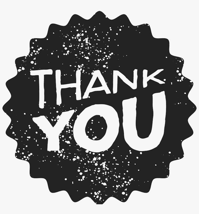 "thank You" Stamp With Distressed Background - Thank You Transparent