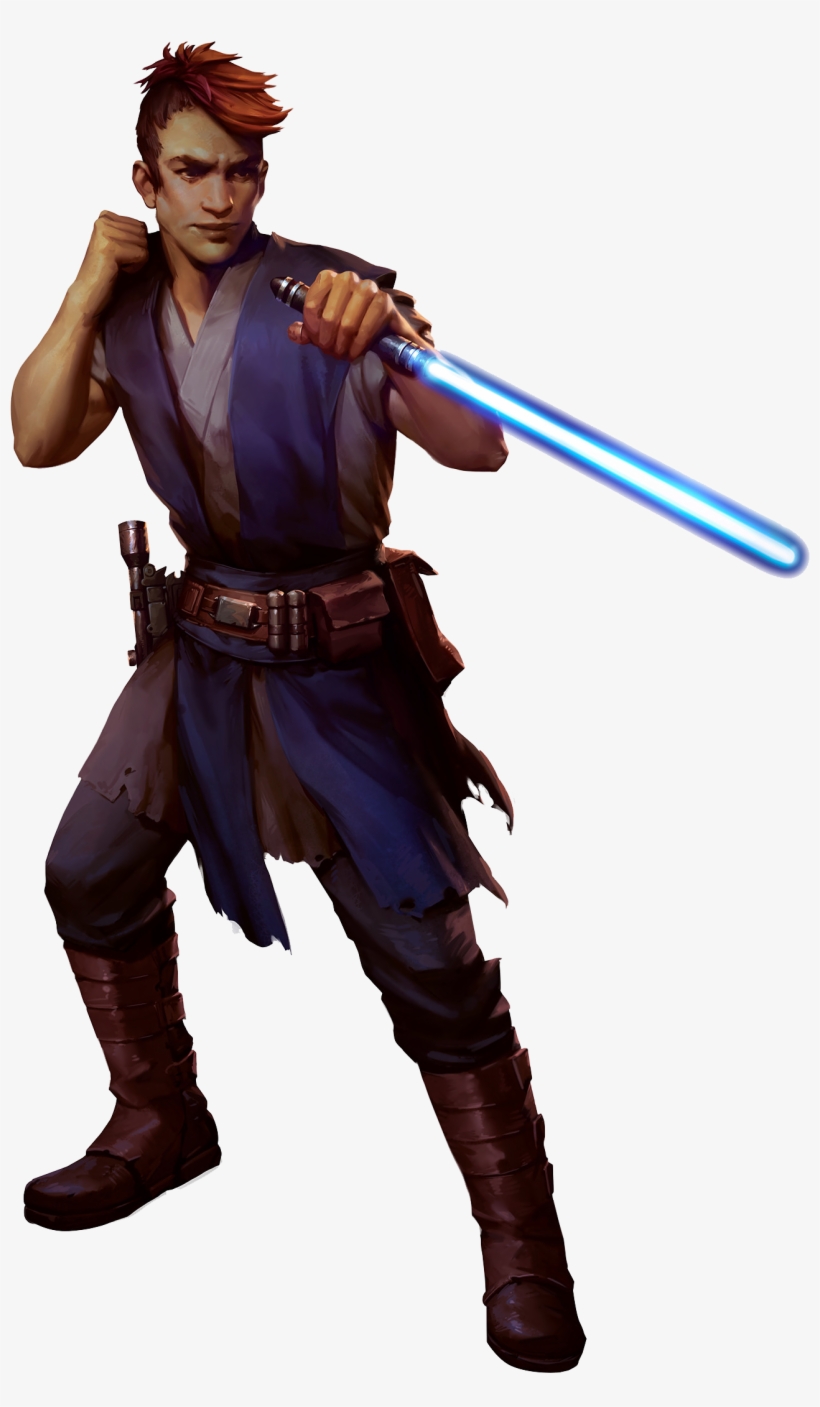 A Male Sentinel With A Blue-bladed Shoto - Star Wars, transparent png #424772