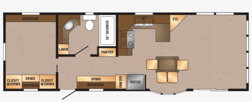 This Model Showcases The Cabin Package - Floor Plan, transparent png #424990