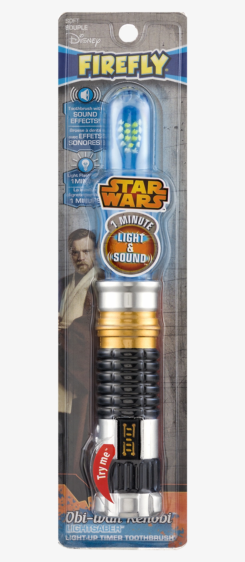 Firefly® Star Wars™ Obi-wan Kenobi Lightsaber™ Lightup - Firefly Firefly Star Wars Lightsaber Darth Vader Toothbrush, transparent png #425279