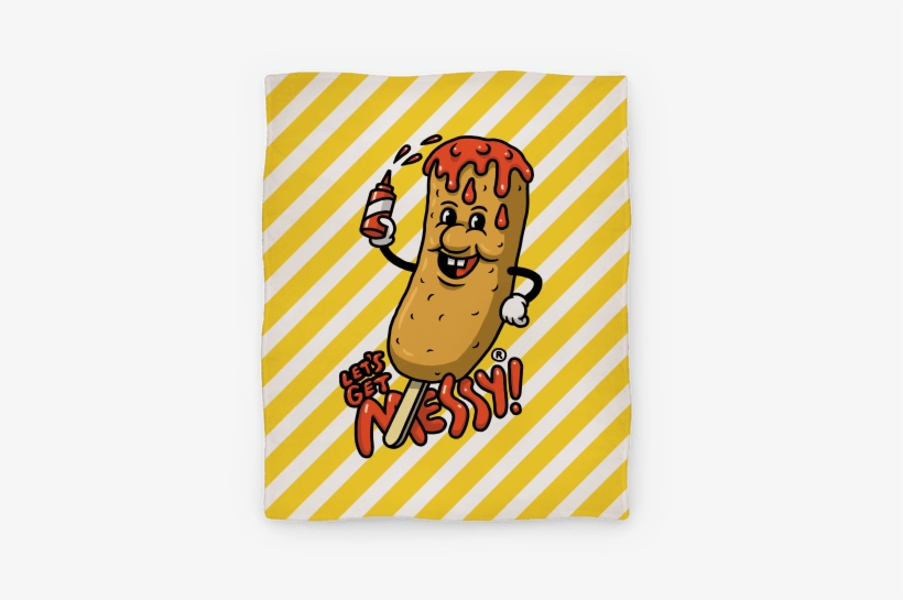 Let's Get Messy Corndog Blanket Blanket - Cartoon, transparent png #425503