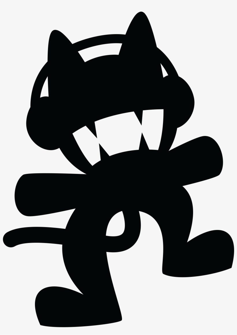 Svg Black And White Library Monstercat Logo Cat Large - Mcat Twitch, transparent png #425606