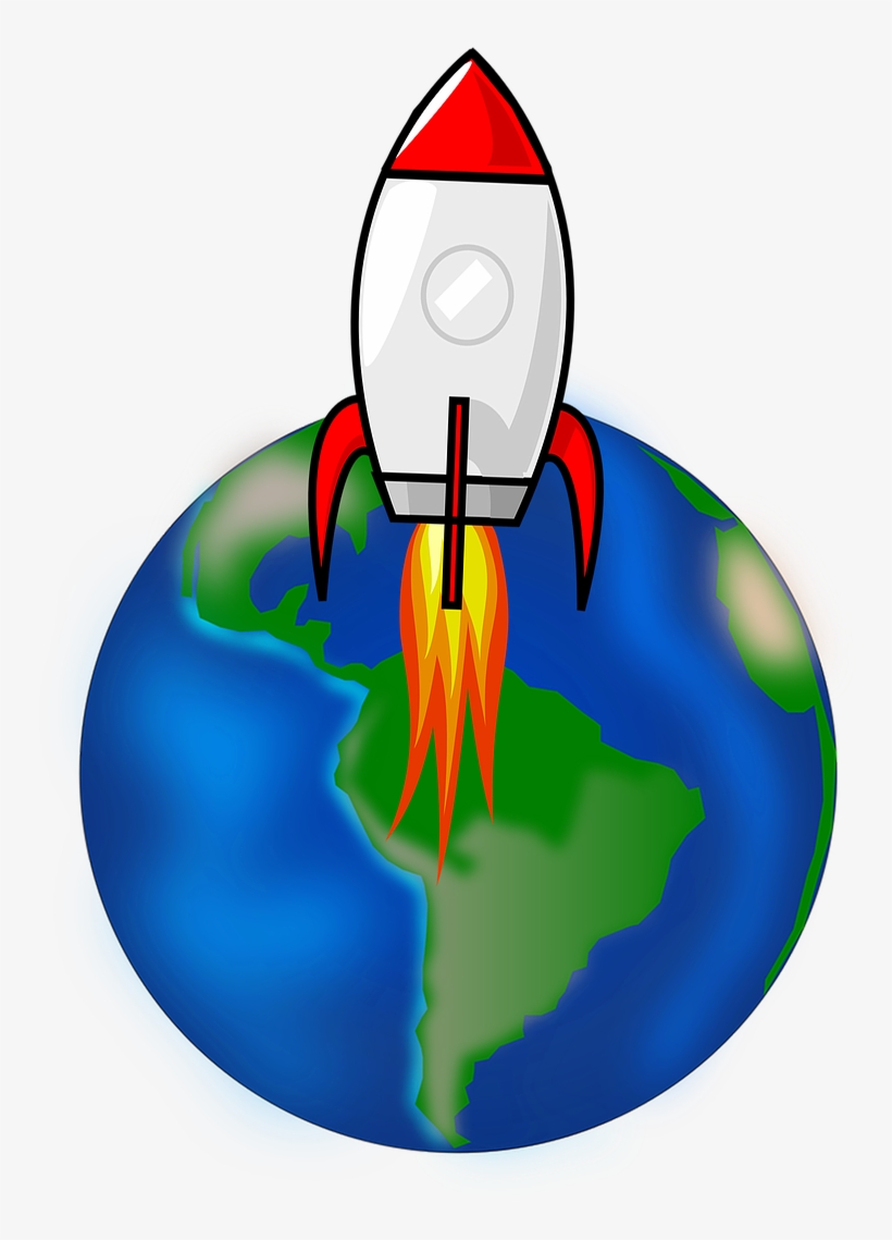 Earth Rocket Galaxy - Rocket, transparent png #425989
