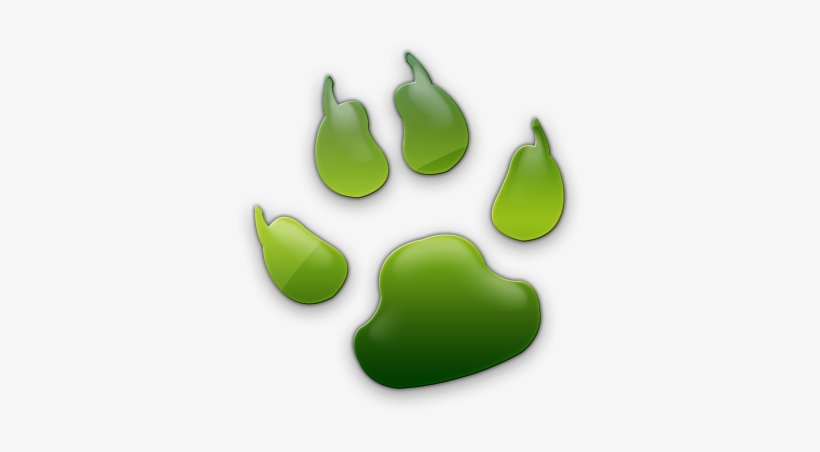 013096 Green Jelly Icon Animals Animal Dog Print - Green Dog Paw Print, transparent png #426094