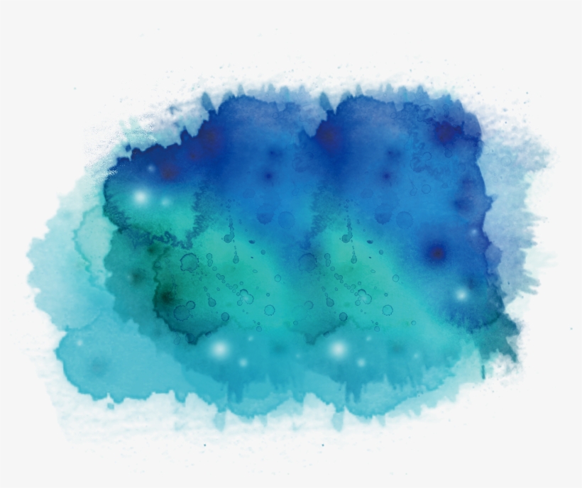 Ink Wash Painting Watercolor Painting Blue Teal Illustration - Watercolour Png Watercolor Png, transparent png #426271