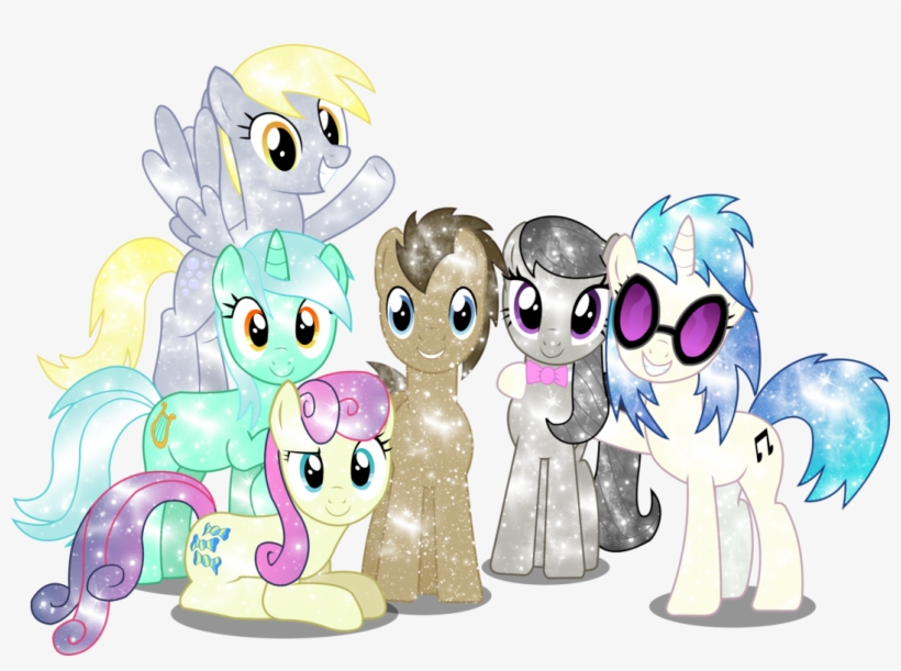 Galaxy Background Ponies By Digiradiance - Cartoon, transparent png #426273