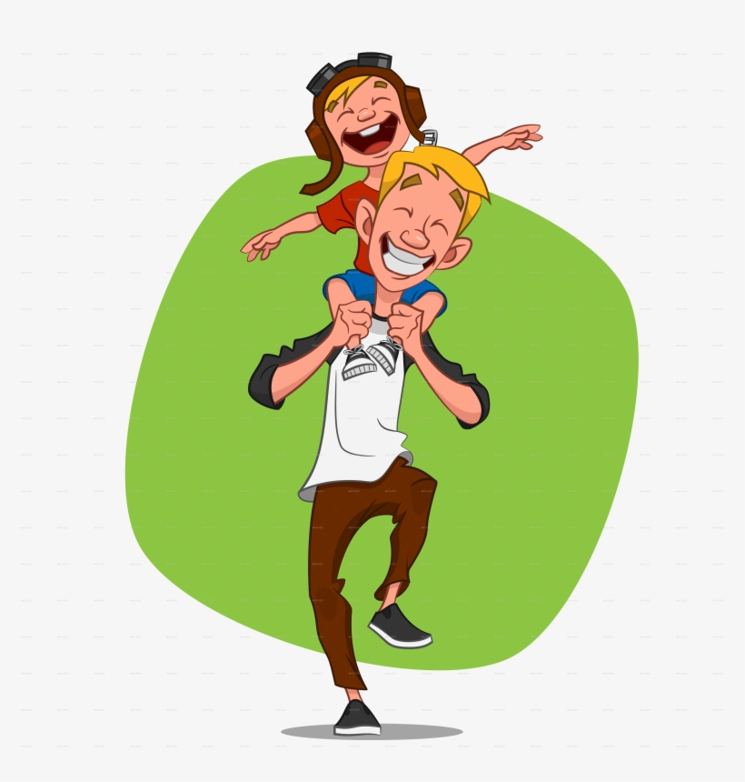 Father Son Clip Art - Father And Son Vector Png, transparent png #426723