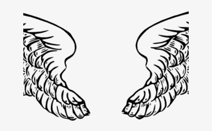 Free Vector Angel Wings - Angel Wings Drawing Png, transparent png #427074