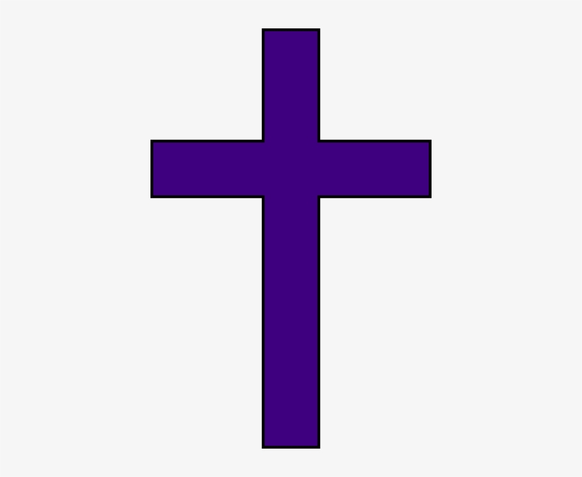 Catholic - Cross - Clipart - Purple Cross Png, transparent png #427156
