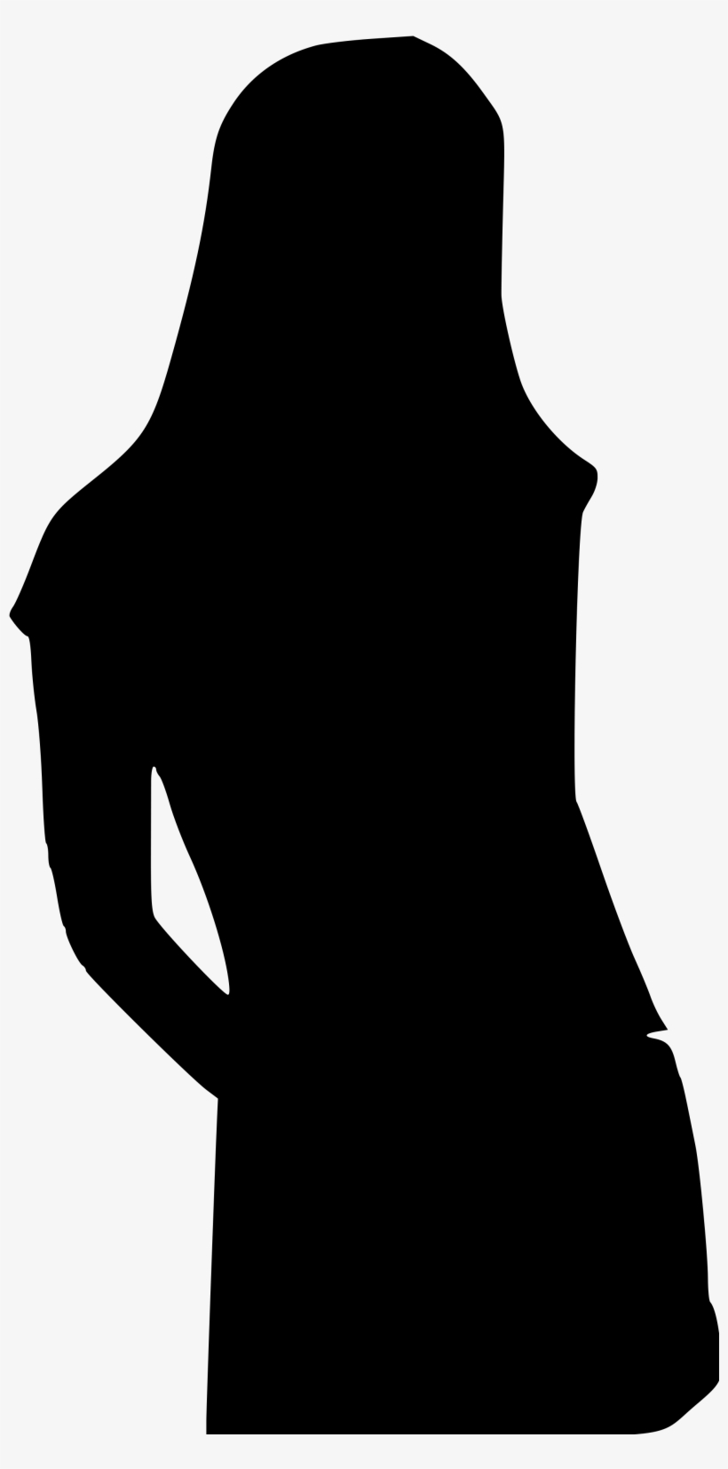 Open - Silhouette Of A Girl, transparent png #427234
