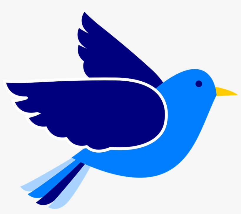 Red Angel Wings Clip Art At Clker - Blue Bird Clipart, transparent png #427291