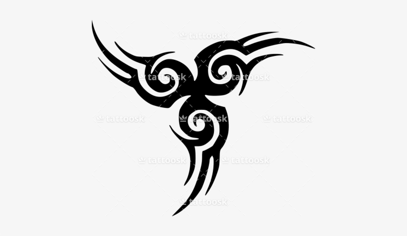 Celtic Knot Floral Wing Spiral Vine Swirl Tattoos ❥❥❥ - Tribal Tattoo Transparent, transparent png #427434