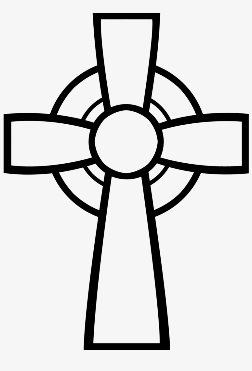 Celtic Cross Custom Shape For Photoshop By Bigheadkyle2 - Simple Celtic Cross Outline, transparent png #427441