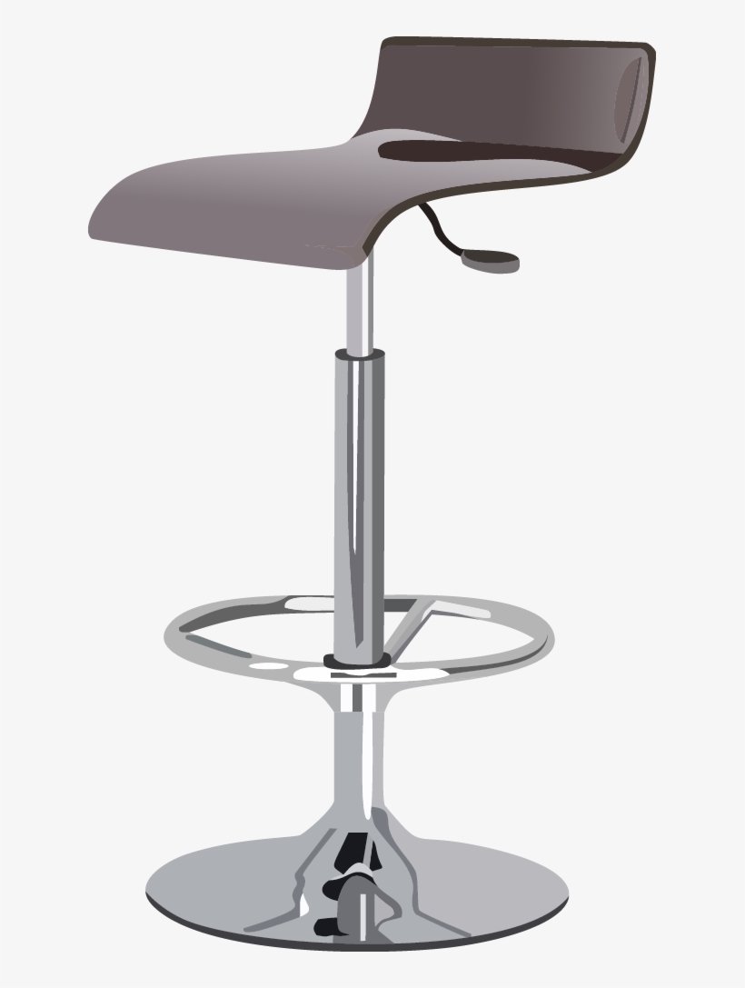 Black Chair - Bar Chair Top View Png, transparent png #427533