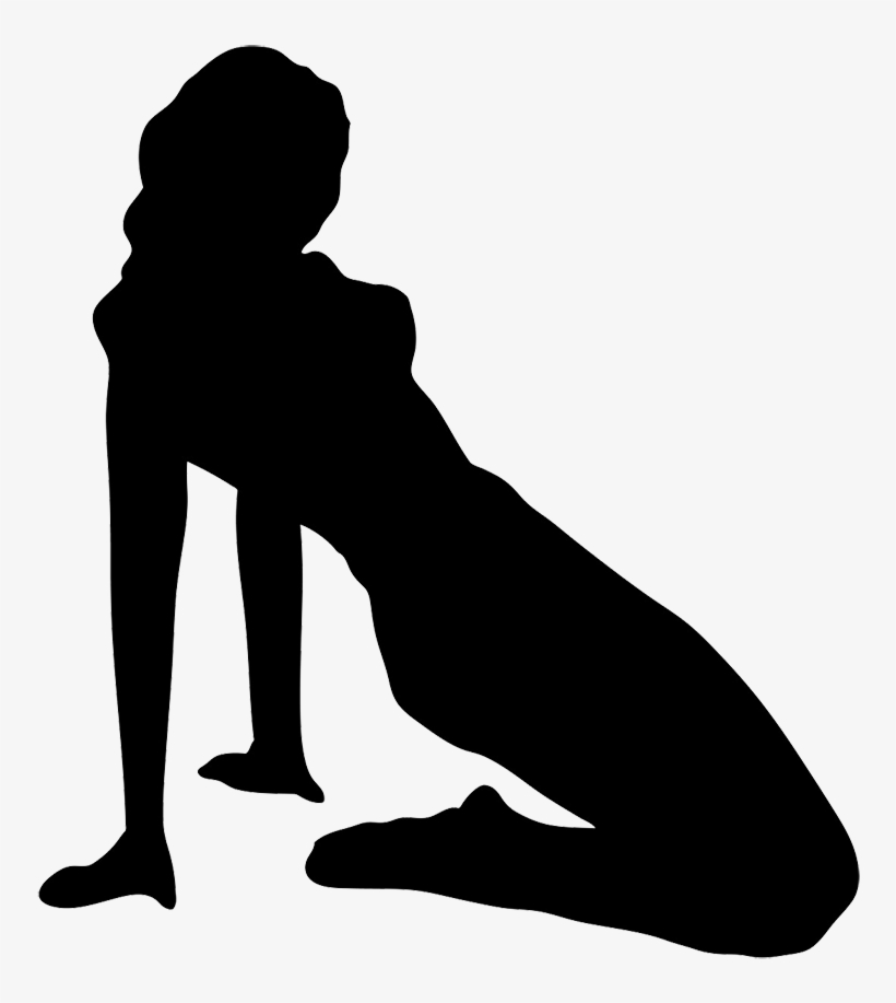 Pregnant Woman With Umbrella - Sit Up Silhouette Png, transparent png #427552