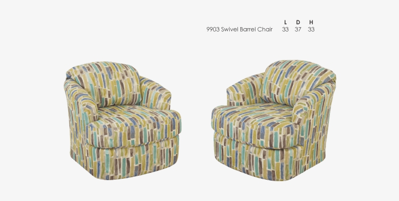 9903 Swivel Barrel Chair - Club Chair, transparent png #427573