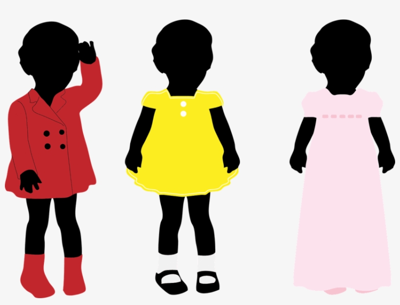 Silhouette Child Girl Woman Female - Little Girl In Dress Silhouette, transparent png #427835