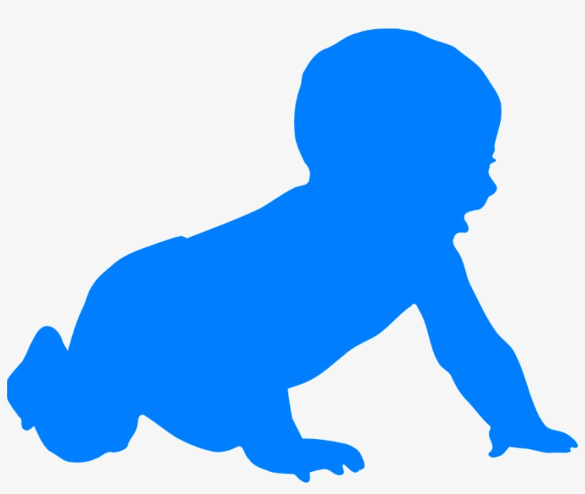 Baby Crawling Infant - Baby Silhouette Clip Art, transparent png #428265