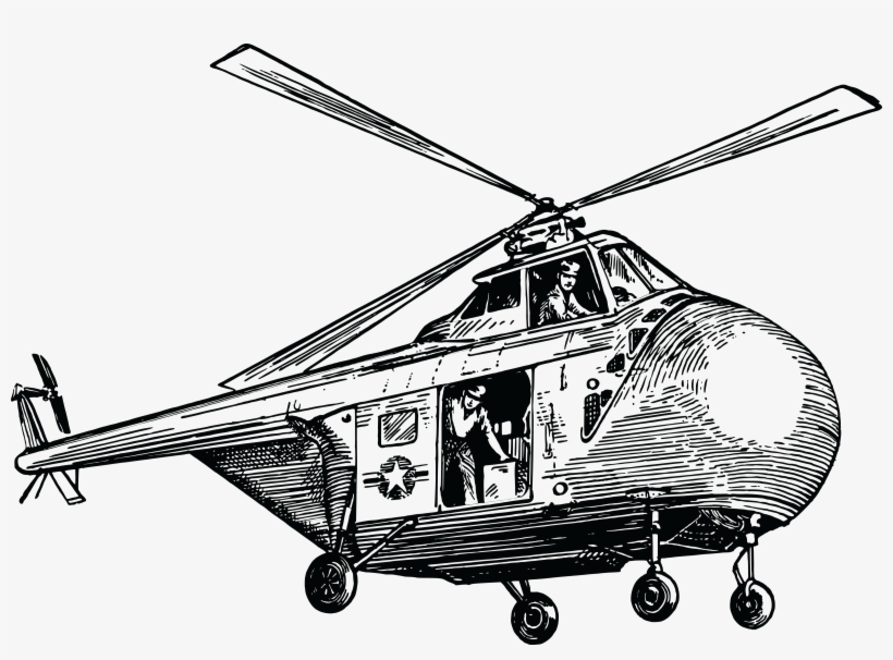 Free Clipart Of A Military Rescue Helicopter - Helicopter Clipart, transparent png #428328