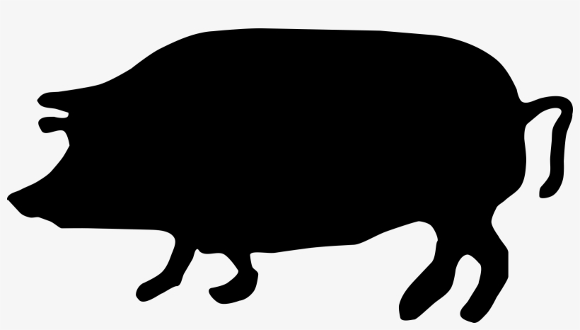 Shaow Clipart Pig - Pig Silhouette Clip Art, transparent png #428941