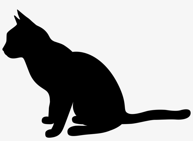 Cat Silhouette Png Clip Art Image - Cat Silhouette No Background, transparent png #428991
