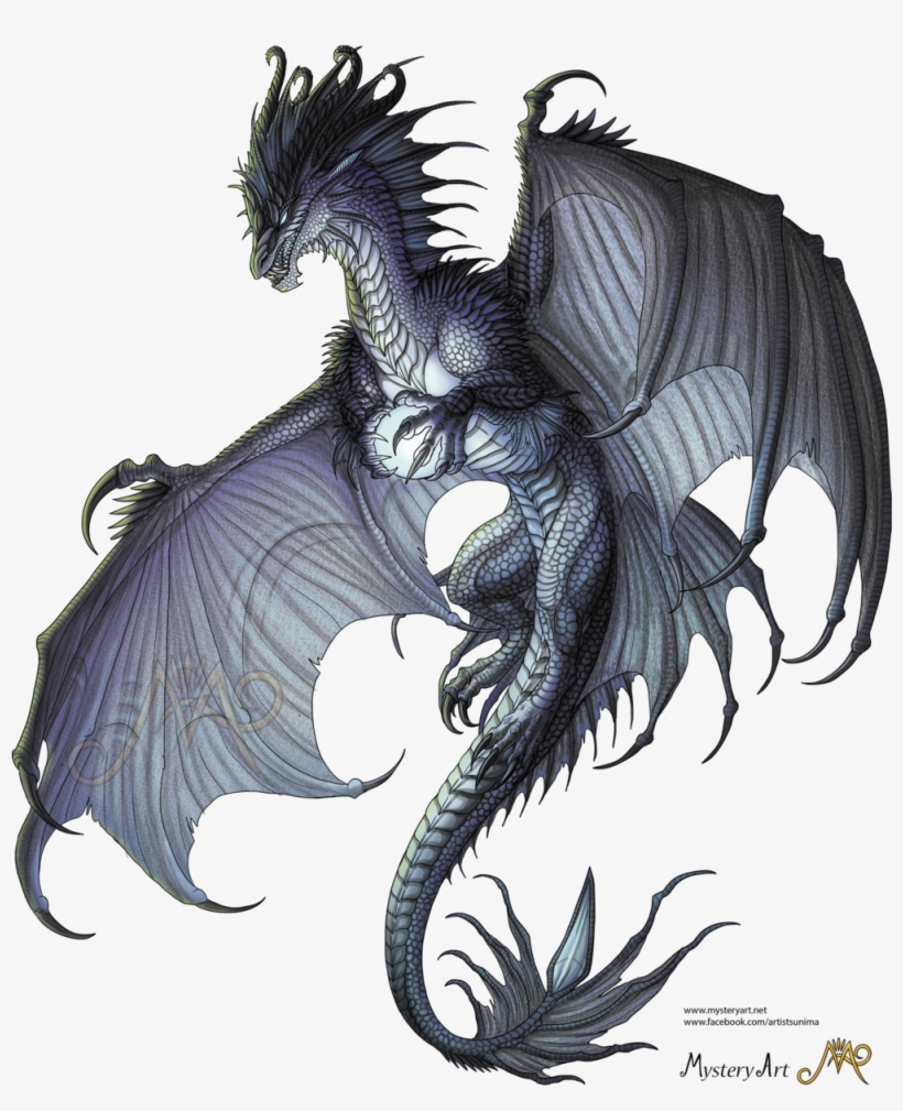 Dragon Drawing -watermark Smaller - Dragon, transparent png #428994
