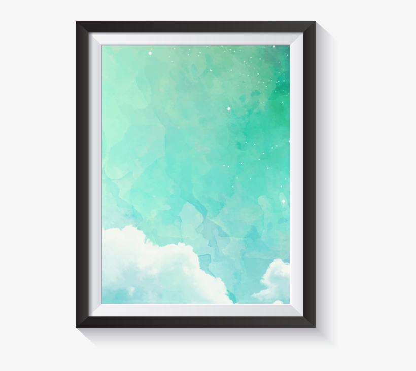 Copy Of Above The Sky No Text Blue Watercolor Minimal - Watercolor Painting, transparent png #429030