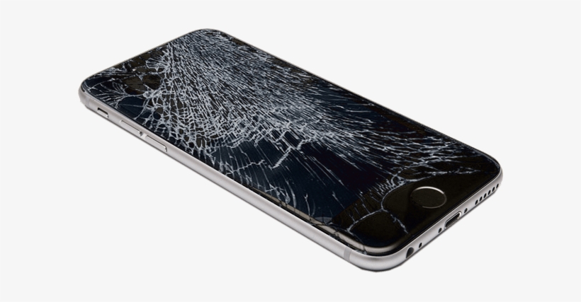 Iphone 6 Smashed Screen - Cracked Phone Screen Png, transparent png #429080