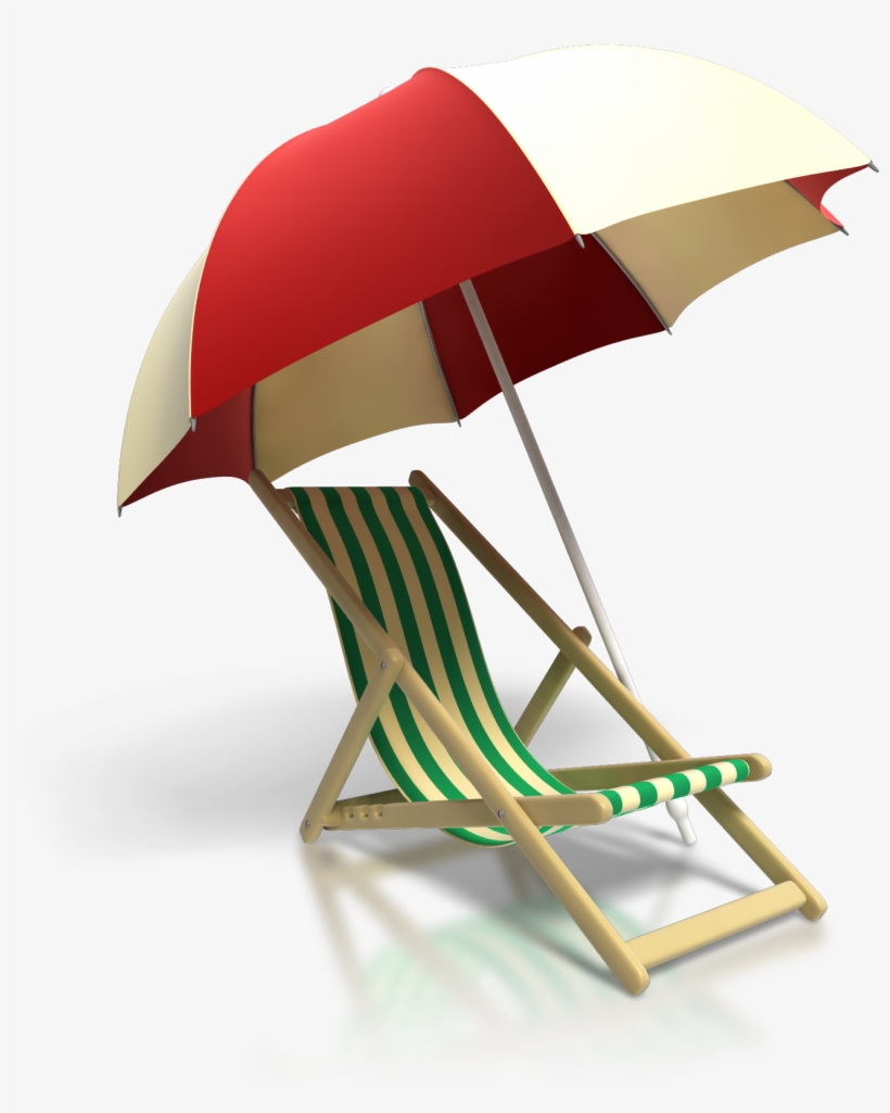 Current Last Minute Deals North Myrtle Beach - Beach Umbrella And Chair Png, transparent png #429088