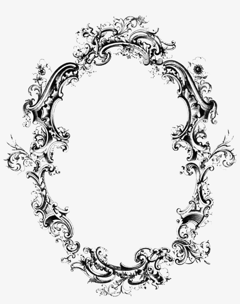 Vector Wreath Victorian - Victorian Border Frame Png, transparent png #429357